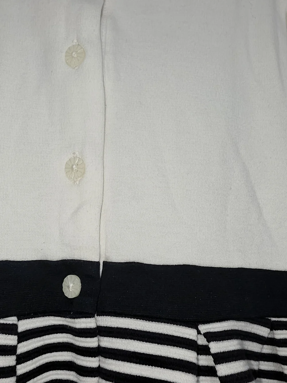 Gymboree Cream & Black Striped Bow-Accent Dress, 4T